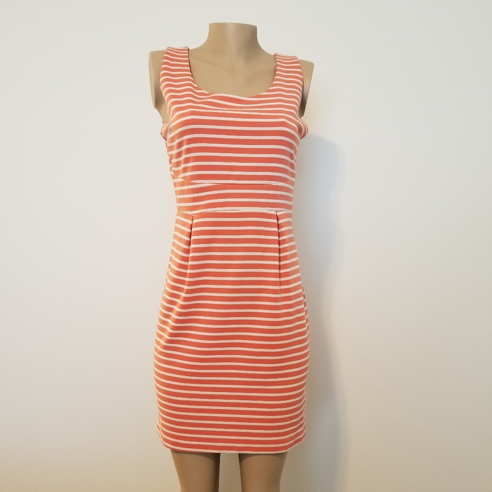 Coral Stripe Dress